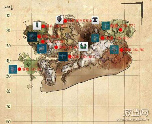 《方舟:生存进化》仙境dlc全神器位置标注地图一览